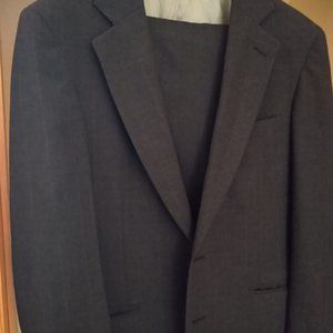 Men's Suit Wool, Charcoal Grey